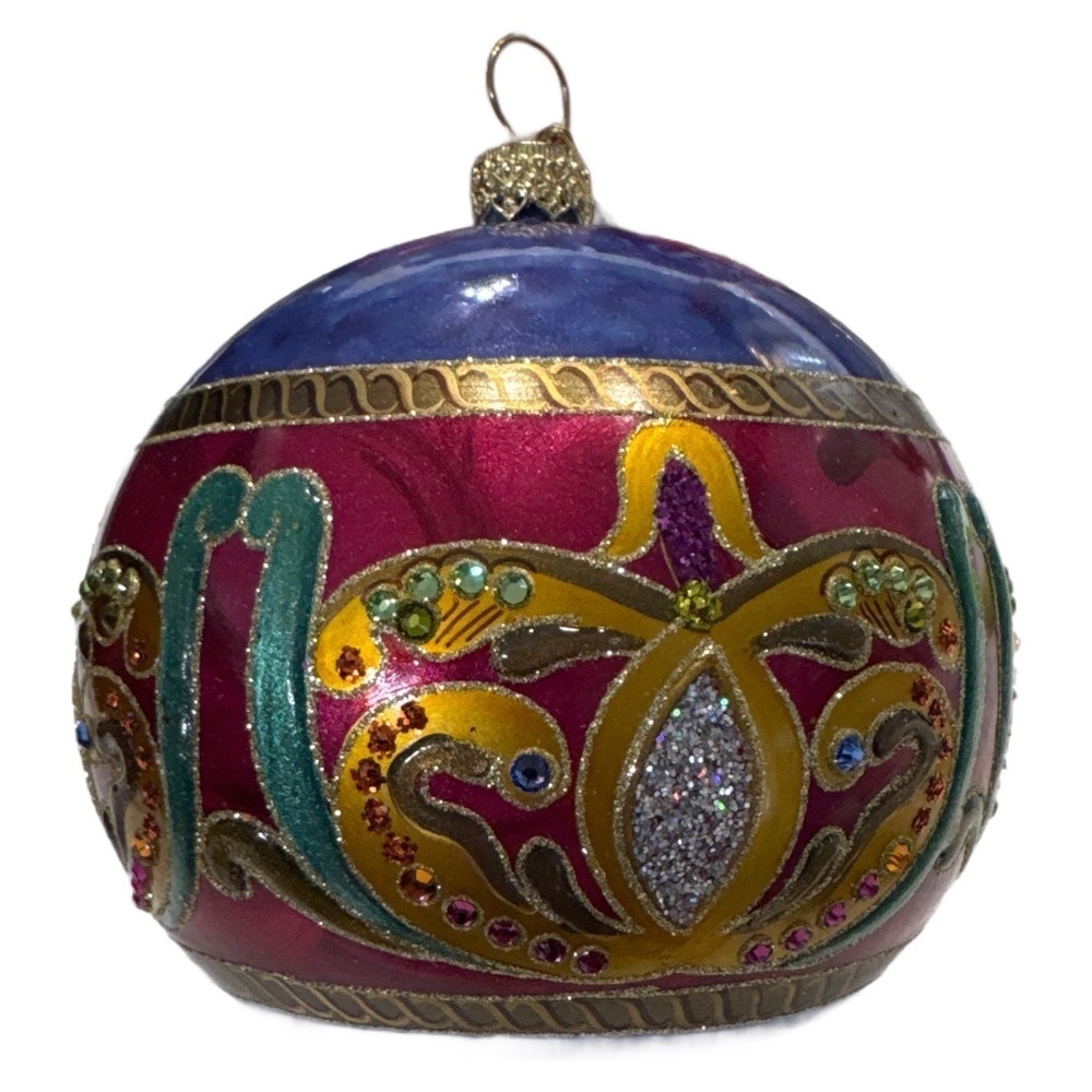 Christmas ornament,inspired by Russian Easter eggs designed by Joan Rivers - Picture 7 of 7